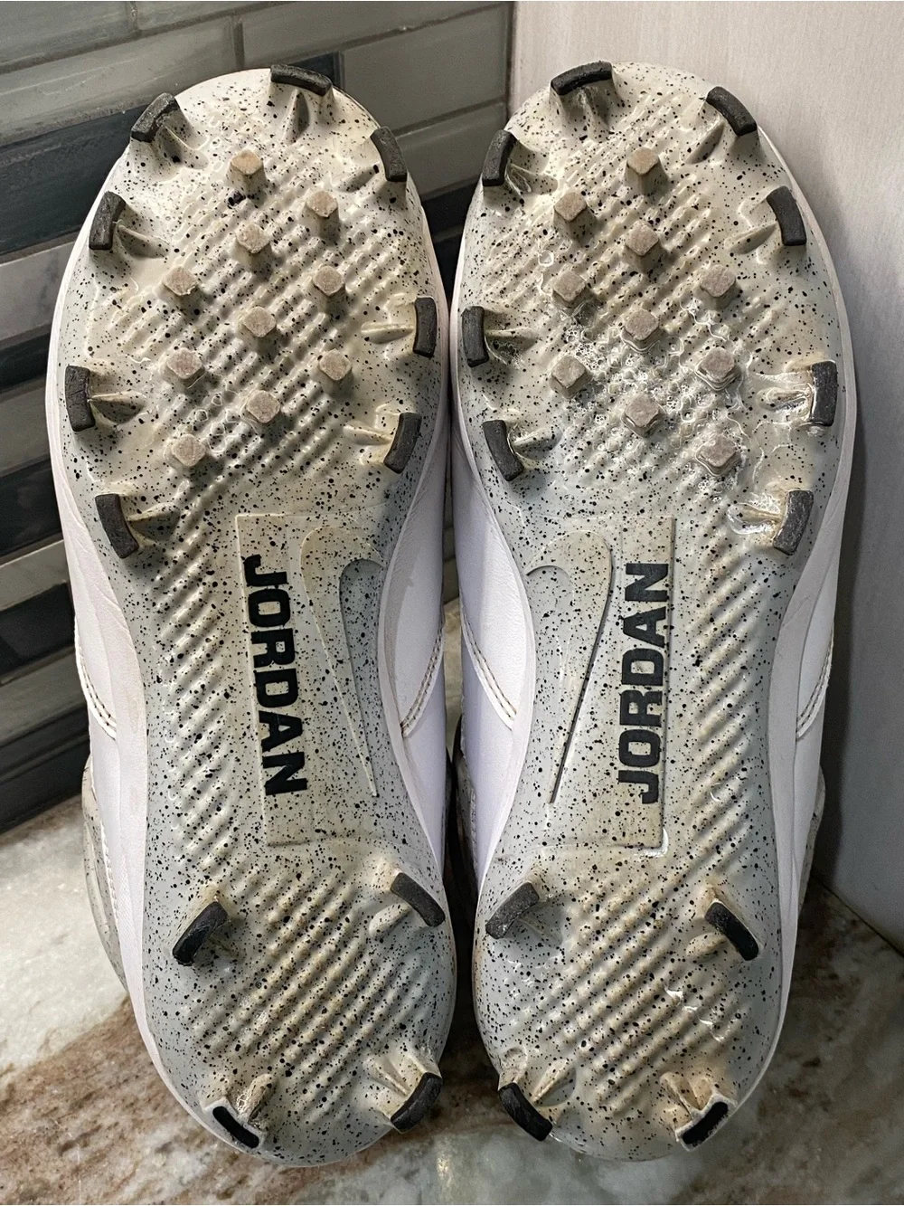 Air Jordan 4 Retro MCS Cleats - White Cement (Men's Size 8)